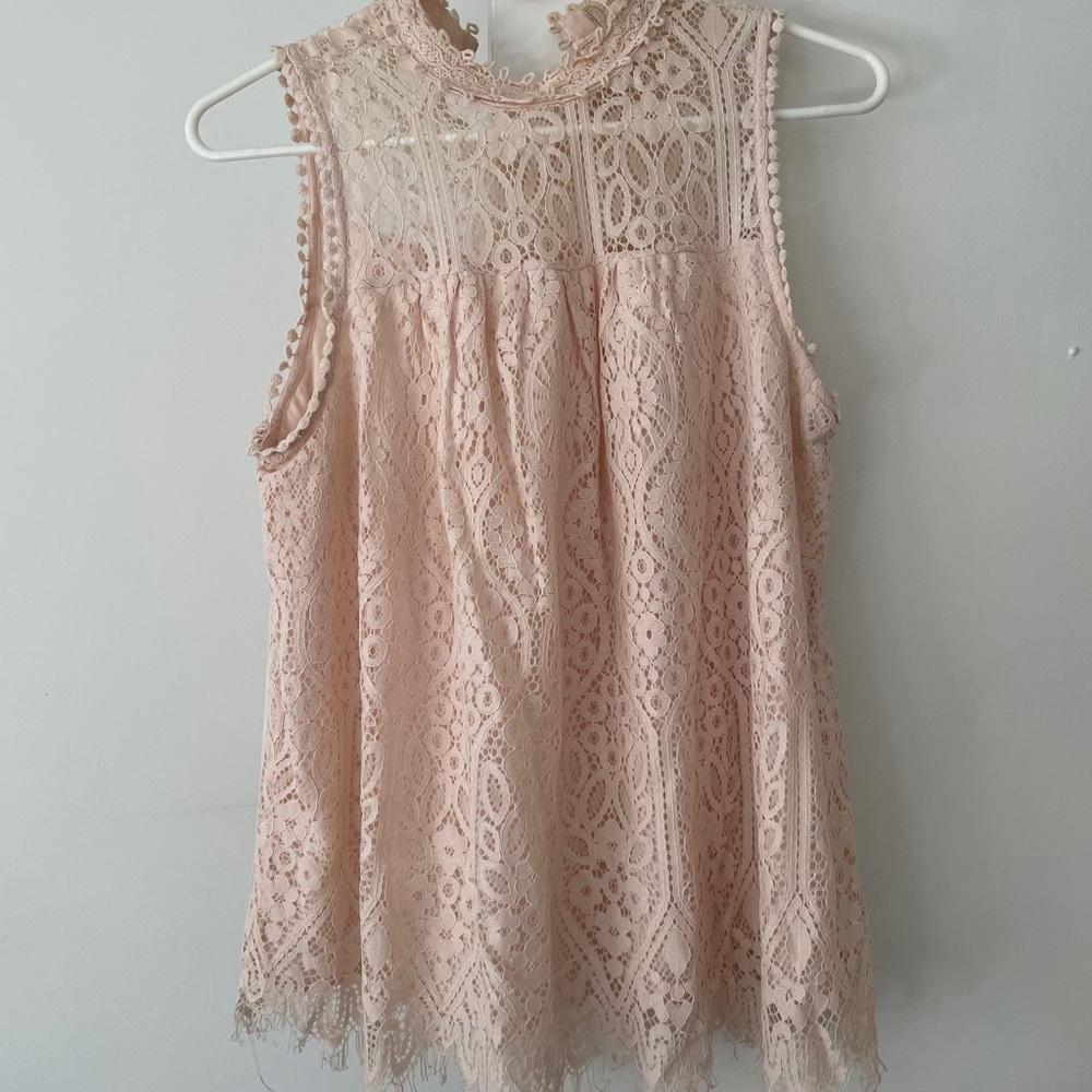 Altar’d State Lace Pink Blouse